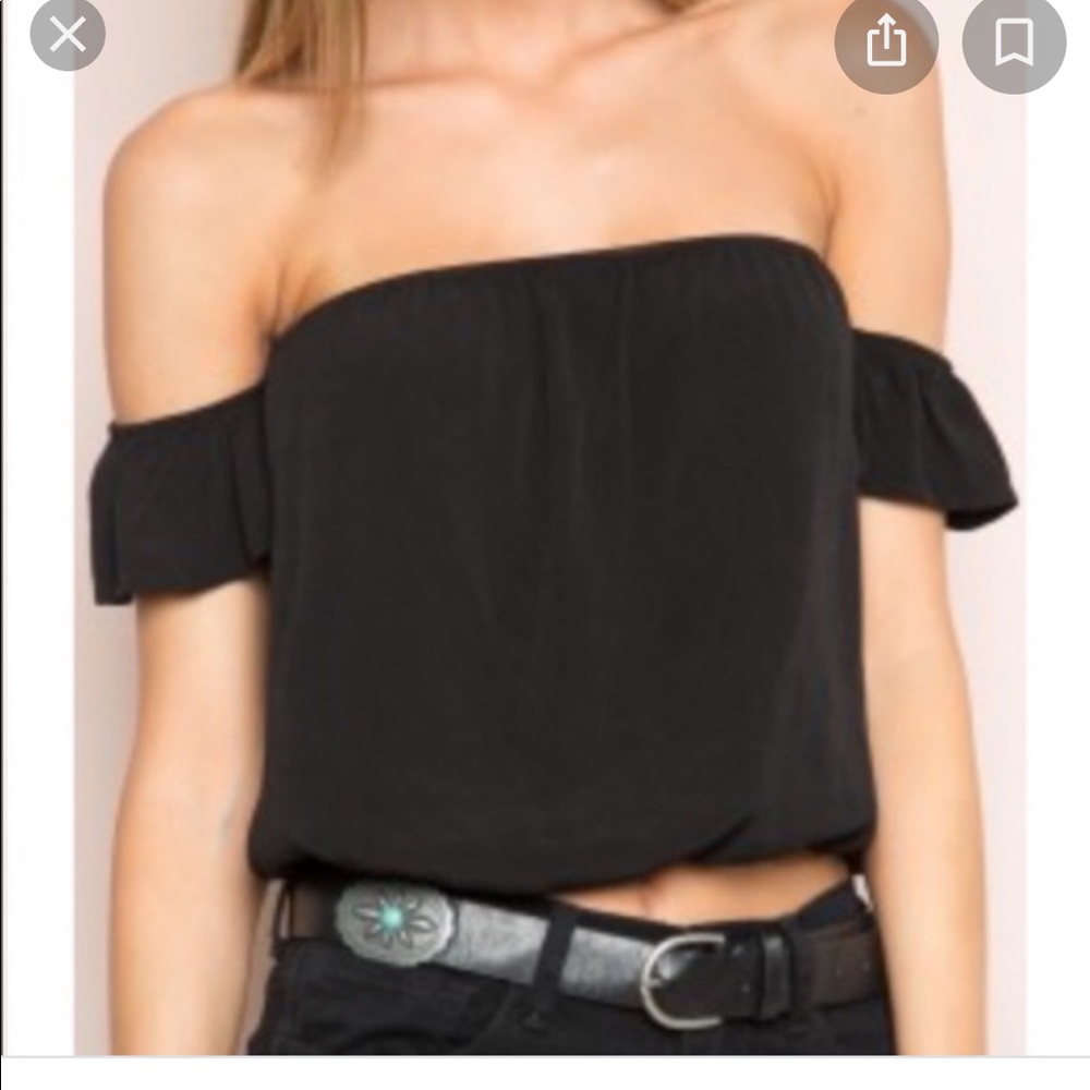 Brandy Melville black off the shoulder top